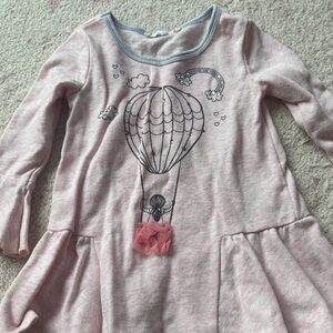 Truly Me Pink Long Sleeve Hot Air Balloon Dress Top